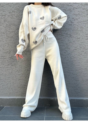 Костюм (брюки, свитер), цвет Молочный Fashion (364184219)