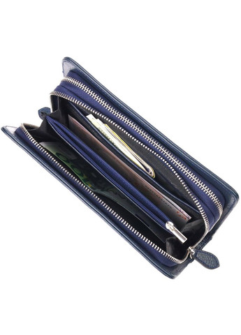 Сумка чоловіча через плече барсетка на два відділення із натуральної шкіри 21568 Синя Canpellini (302008527)