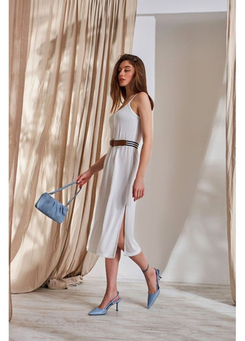 Молочна жіноча сукня на бретелях Bellise