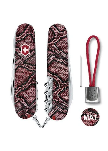 Ніж Swiss Army Huntsman Design Принт Шкіра пітона, 15 функцій, розмір 91x27x21мм Victorinox (395901336)