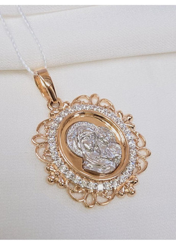 Золотий підвіс-ладанка Божої Матері, червоне золото 585 проби 440590-1п Столична Ювелірна Фабрика (365268257)