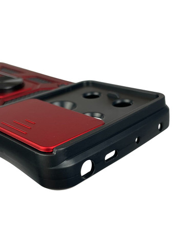 Чохол для Redmi Note 13 Pro 5G броньований з кільцем зі шторкою на сяомі редмі нот 13 про 5г червоний rg1 Xiaomi (366022527)