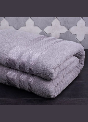 Простынь махровая Aisha - Ai-home серый 200*220 Aisha Home Textile (288536792)