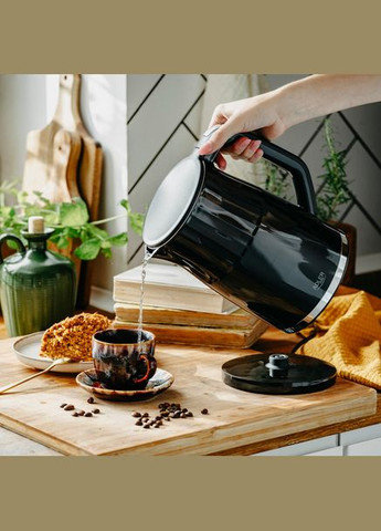 Чайник електричний з регулятором температури AD-1350-LED 1.7 л чорний Adler (336876030)