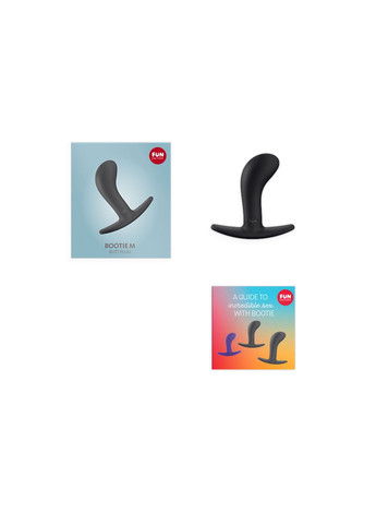 Анальна пробка BOOTIE M, чорна, діаметр 3,3 см, тонкий обмежувач Fun Factory (315149323)