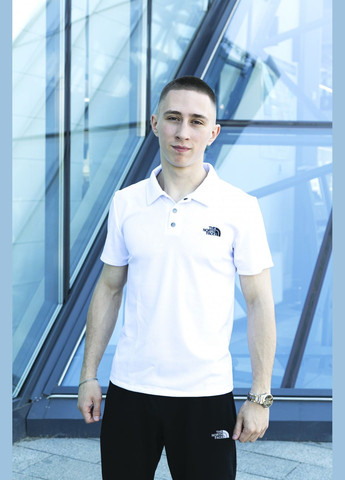 Белая футболка-базовое поло с лого🔥 для мужчин Luna