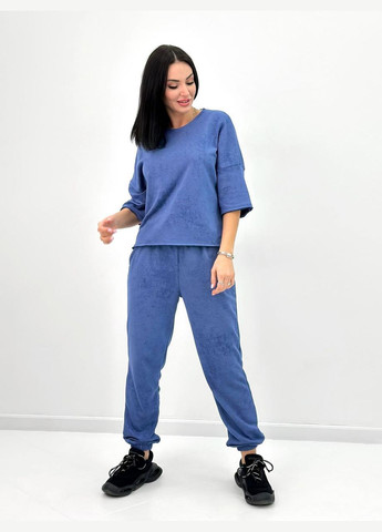 Женский костюм из турецкой двунитки петля с эффектом tie dye Fashion Girl (300775413)