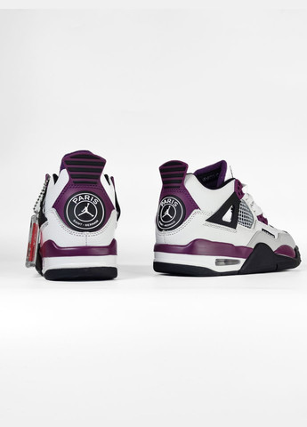Білі Зимовий кросівки зимові чоловічі і жіночі nike air jordan 4 winter white purple black fur | найк аір джордан 4 білі чорні з хутром No Brand