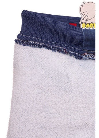 Джинси на траві для хлопчика з ведмедиком сині 86 см (30033) BABYKROHA (323469259)