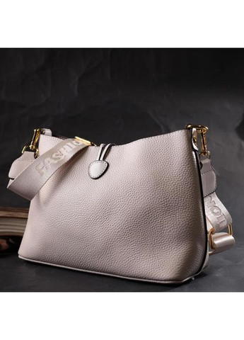 Сумка кросс-боди через плечо женская из натуральной кожи средняя Белый 36885 Vintage (353690047)