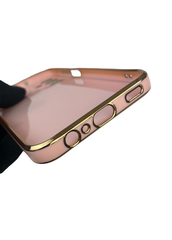 Чехол для Galaxy A15 SM-A155M с кольцом MagSafe с золотой окантовкой на самсунг а15 пудровый gs1 Samsung (366230843)