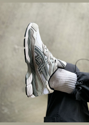 Сірі всесезон кросівки чоловічі asics gel-nyc white steel grey | асікс гель-нюк сірі No Brand