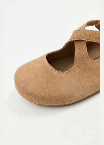 Жіночі балетки 200182 ALLSY | руді натуральна замша (338378617)