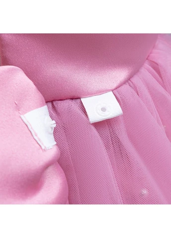 Розовое платье для девочки 5-7 лет, нарядное фатиновое с бантом, анна No Brand (388581642)