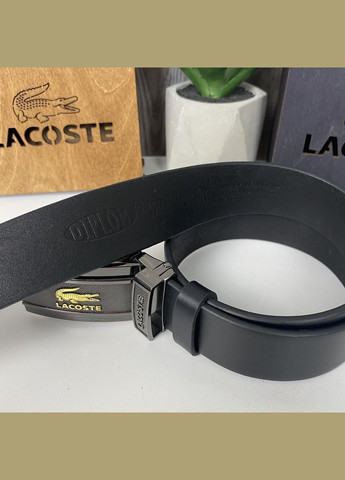 Шкіряний чоловічий ремінь автомат чорний No Brand (301873290)