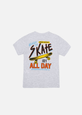 Сіра літня футболка з коротким рукавом для хлопчика колір сірий цб-00243906 Essu