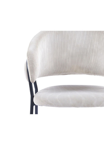 Стілець обідній KAY Чорний каркас / Світло-бежевий фактурний вельвет Intarsio (372178941)