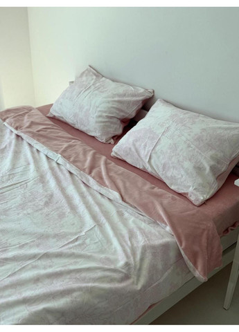 Постільна білизна з резинкою Міленна, сатин з плюшем Евро розмір, наволочки 70/70 No Brand (364220388)