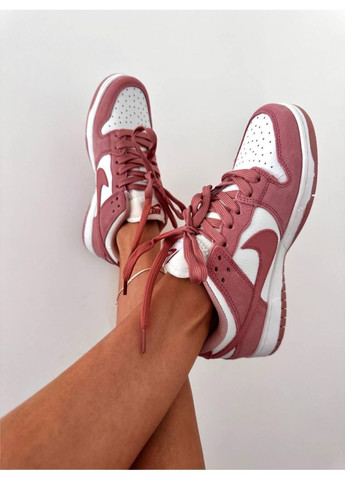 Рожеві Осінні кросівки чоловічі nike sb dunk « pink suede » найк сб данк No Brand