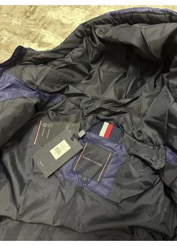 Темно-синяя зимняя зимняя куртка мужской пуховик теплый с капюшоном нейлоновый томе casual 1:1 No Brand