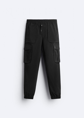 Черные спортивные летние брюки Zara