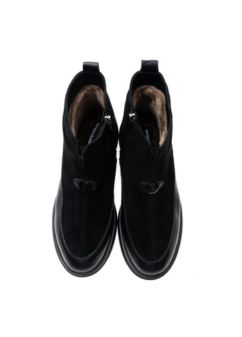 Зимние ботинки 01503 черные Bengzo Baldini из натуральной замши