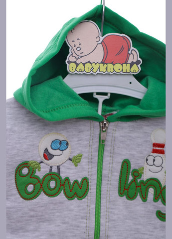 Костюм на флісі для хлопчика тринитка Bowling зелений 80 см (37592) BABYKROHA (297199374)