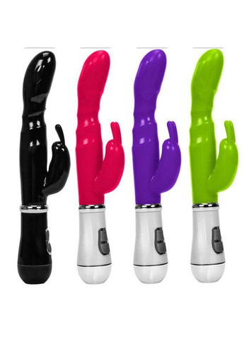 Силиконовый вибратор с лубрикантом банановым для клиторальной и вагинальной стимуляции Фиолетовый No Brand (340914619)