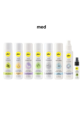 Лубрикант на водній основі MED Natural glide 100 мл спеціально для сухої та чутливої шкіри Pjur (366876262)
