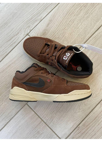 Коричневые демисезонные кроссовки мужские nike air jordan stadium 90 brown найк аир джордан No Brand