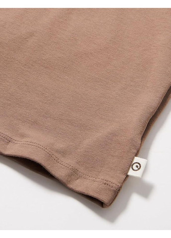 Кофейный демисезонный повседневный лонгслив Green Cotton однотонный