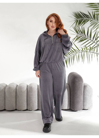 Костюм двійка велюр люкс штани вільного крою та кофта Україна (349360453)