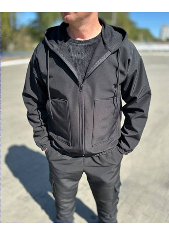 Черная демисезонная мужская куртка замеры в описании. GD/GL Модний простір