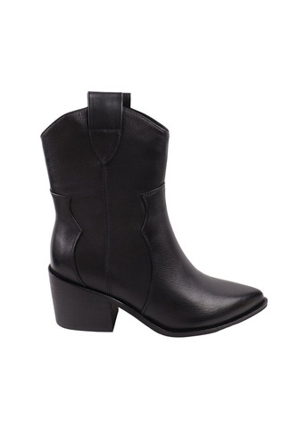 Чорні ботильйони жіночі чорні натуральна шкіра FARINNI 979-25DH