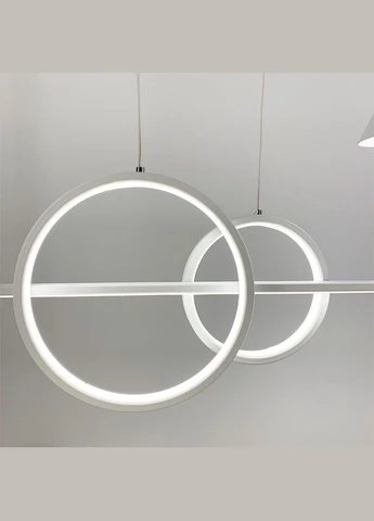 Видовжена біла LED люстра з 2 конусними плафонами LineF (397591939)