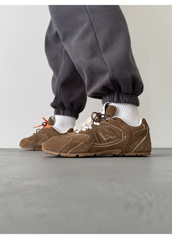 Цветные демисезонные кроссовки мужские new balance x miu miu brown нью беланс миу миу No Brand