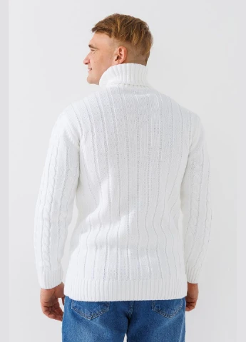 Білий зимовий светр однотонний чоловічий 6589 (ny) shop (2000990793324) Stendo