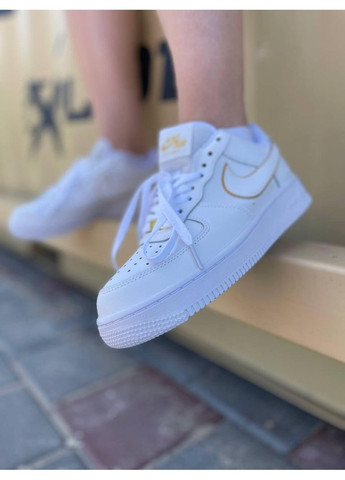 Білі Осінні кросівки чоловічі nike air force 1 white 5 найк аір форс 1 преміум No Brand