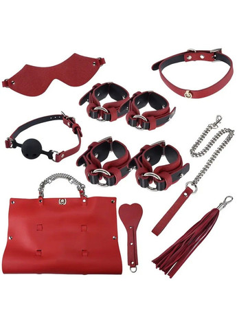 Красная фетиш-сумка c БДСМ-девайсами 8 предметов We Love (284279598)