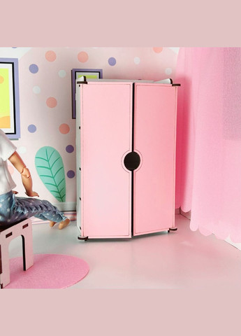 Кукольный шкаф для Барби розовый (kmb010r) NestWood (303633022)