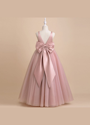 Пудровое детское платье длинное No Brand (305822115)