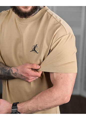 Бежева чоловіча оверсайз футболка jordan No Brand