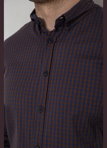 Сорочка чоловіча з довгим рукавом, колір коричневий, Ager (340908218)