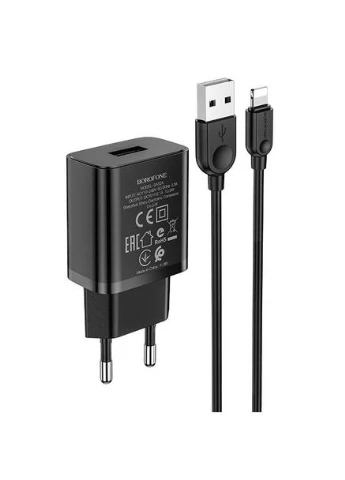 Зарядное устройство + кабель Lightning BA52A |USB, 2.1A| Borofone (337350390)