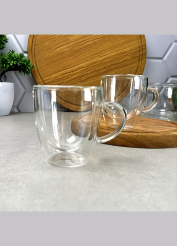 Набір кавових чашок із подвійними стінками 2 шт 100 мл Ardesto (303209951)