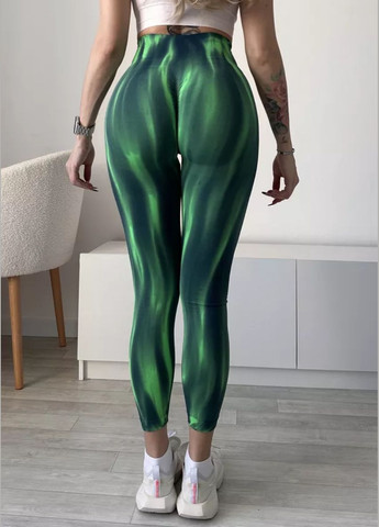 Лосины бесшовные с эффектом пуш-ап утягивающие на высокой посадке для фитнеса и йоги No Brand (327880647)