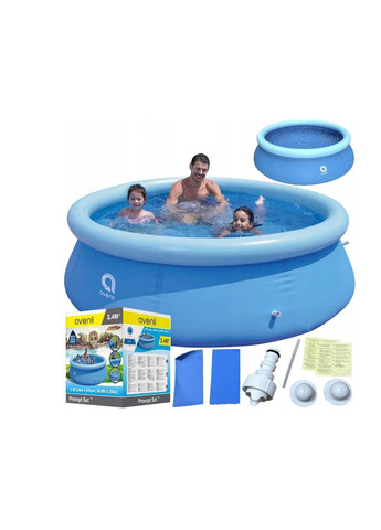 Круглий надувний басейн 240 x 64 см B0032 Avenli (315634323)