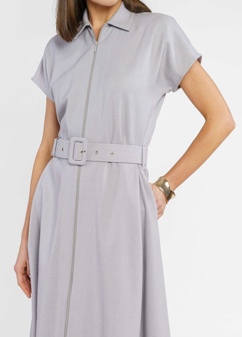 Серое кэжуал платье женское серое Arber однотонное