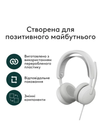 Гарнітура ZONE Wired 2 White (981-001621) Logitech (378892853)