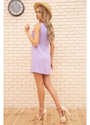 Сиреневое короткое платье из льна, с цветами маки,, 172r019-1 Ager
